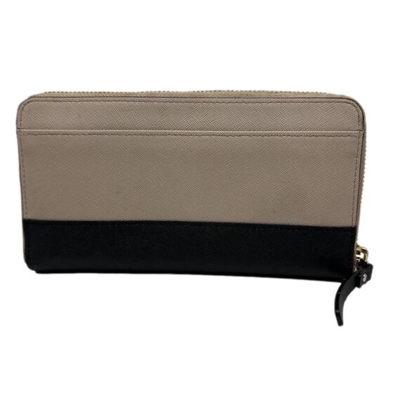 KATE SPADE New York Black and Taupe Zip Around Wallet - Picture 2 of 11